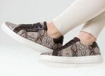 Peter Kaiser, modische Damen-Sneaker, mit herausnehmbarem Fu&szlig;bett TAUPE-MOKKA