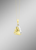 Anhänger Heilige Maria und Jesuskind in Bicolor 