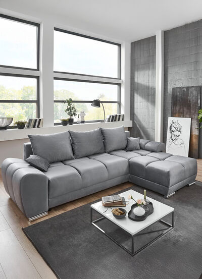 Polsterecke mit Bettfunktion und Bettkasten 