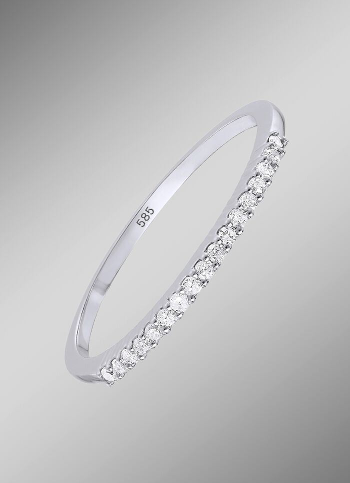 Exquisiter Damenring mit wei&szlig;en Diamanten 