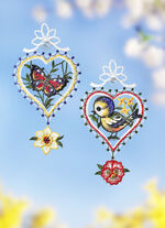 Plauener Spitze Fensterbild, 2er-Set 