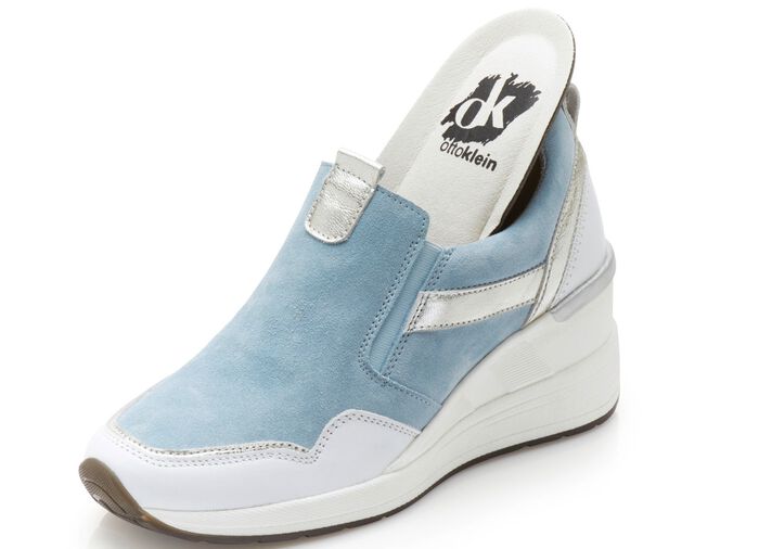 ELENA EDEN Slipper mit herausnehmbarem Fu&szlig;bett HELLBLAU