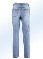 Jeans mit aufwendig gearbeiteten Destroyed-Effekten HELLBLAU