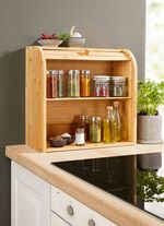 Rolladen-Regal aus Bambus 