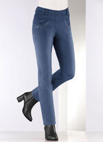 Hose mit funkelnden Glitzersteinchen JEANSBLAU