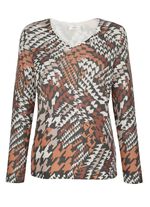 Pullover in grafischem Dessin 
