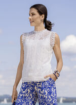 Shirt mit Spitzenbesatz 