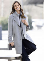 Kurzmantel in 2 Farben GRAU-HELLGRAU MELIERT