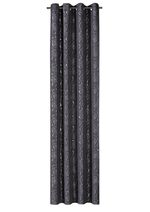 &Uuml;bergardine mit h&uuml;bschem Rosen-Dessin GRAU-SILBER