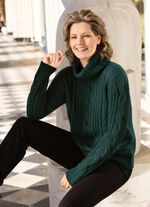 Pullover in Grobstrick DUNKELGR&Uuml;N