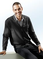 Cardigan in 3 Farben mit V-Ausschnitt SCHWARZ