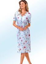 Nachthemd mit Kellerfalte und gebogten Abschl&uuml;ssen 