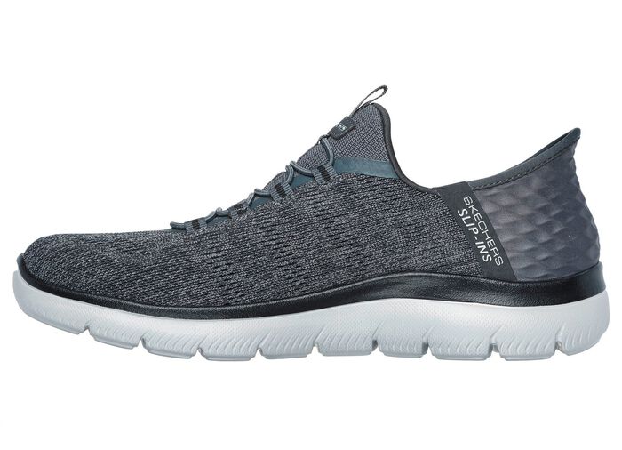 SKECHERS, Herren-Sneaker, mit geformter Slip-Ins Fersenplatte ANTHRAZIT