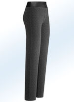 Hose in toller Fischgrat-Oprik SCHWARZ-GRAU