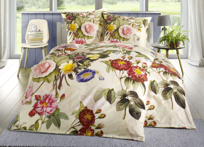 Renforcé Bettwäsche-Garnitur mit Reißverschluss 