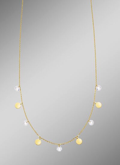 Stilvolle Halskette mit Zirkonia 