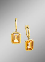 Moderne Ohrringe mit echt Citrin 