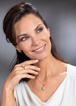 Damenring mit Wei&szlig;topas, Blautopas und Opal 