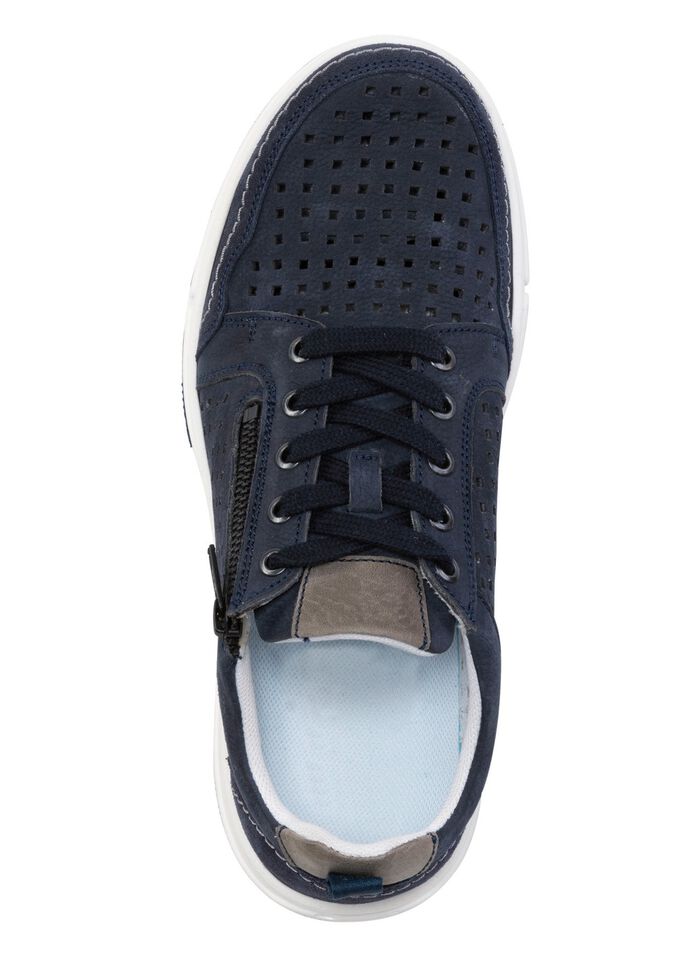 GINO GALANTE Schn&uuml;rschuh aus luftig perforiertem Nubukleder 