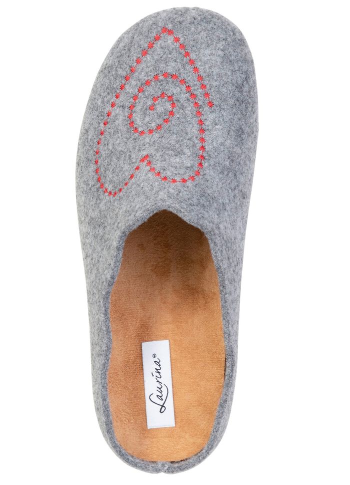 Laurina, klassische Damen-Hausschuhe, mit herausnehmbarem Fu&szlig;bett 