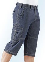 Jeans-Bermudas mit Cargotaschen in 3 Farben JEANSBLAU