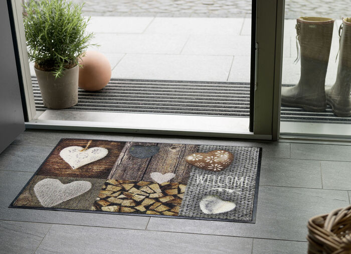 Hochwertige Fu&szlig;matte Woodlove f&uuml;r den Innen- und Au&szlig;enbereich 