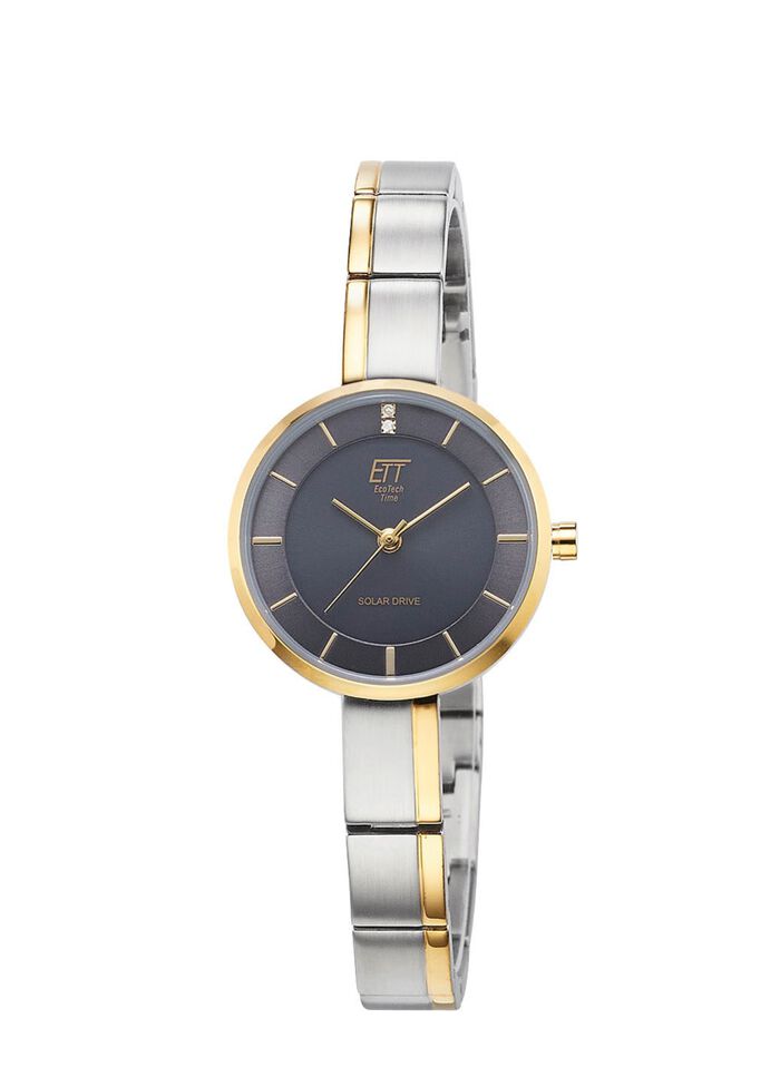 ETT-Solar-Damenuhr ELS-12151-52M mit Quartzuhrwerk 