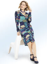 Kleid in Wickeloptik 