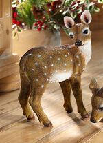 Rehkitz von Hand bemalt BRAUN-WEISS