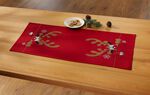 Tisch- und Raumdekoration mit Elch-Motiven ROT