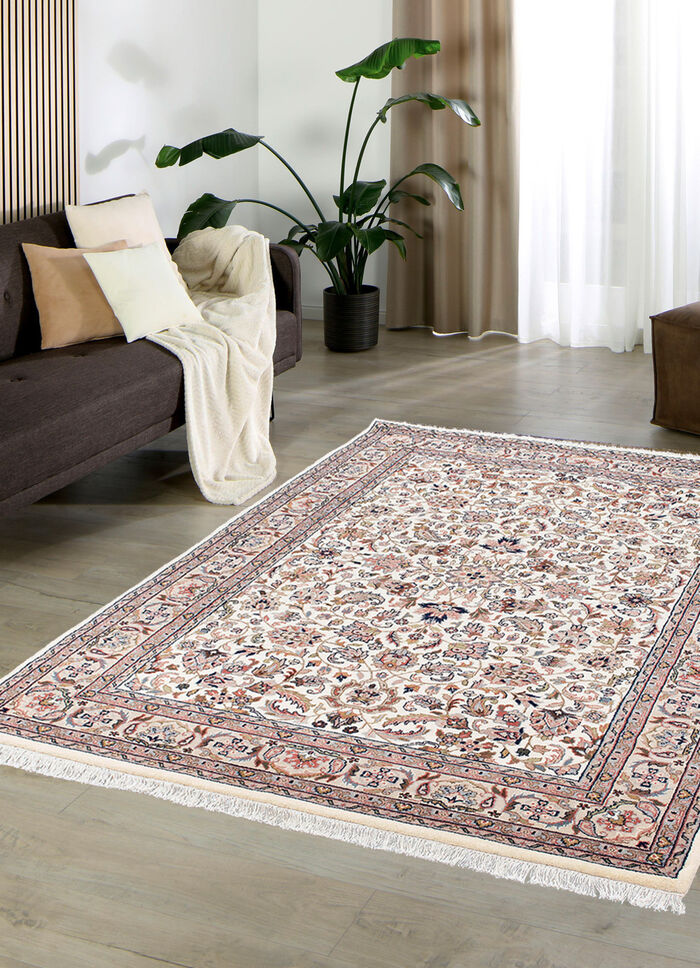 Handgekn&uuml;pfte Br&uuml;cken und Teppiche aus 100% Schurwolle BEIGE