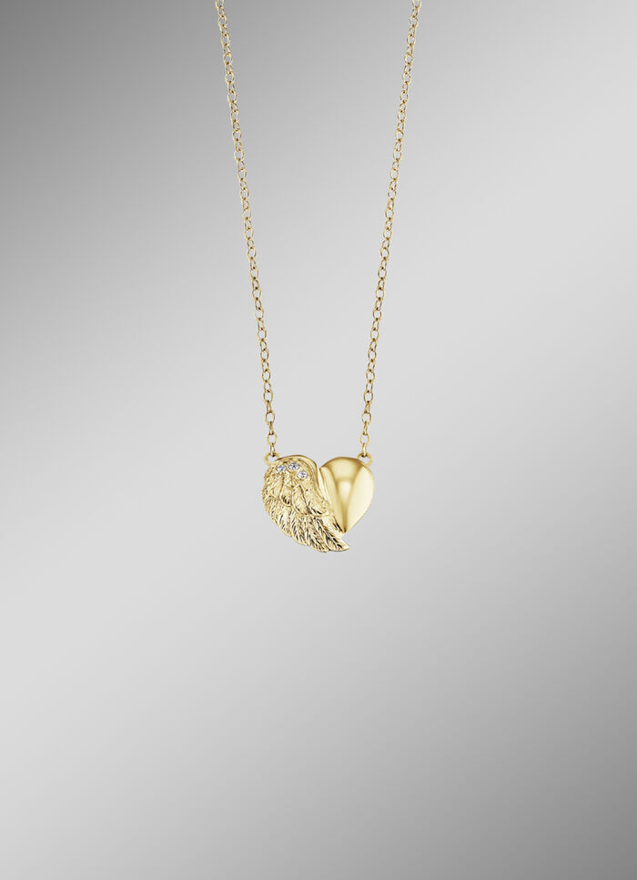 Armband "Herzflügel" gold plattiert 