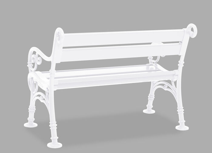 Gartenbank aus Voll-Kunststoff WEISS