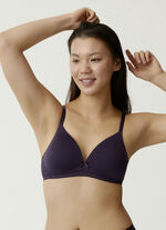 "Naturana" Zweierpack BH Cup A 1X PFLAUME, 1X WEISS