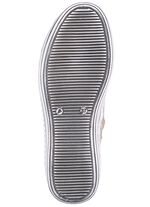 Gemini Schn&uuml;r-Booties aus gepr&auml;gtem Rindleder mit Metallic-Schimmer MATTGOLD