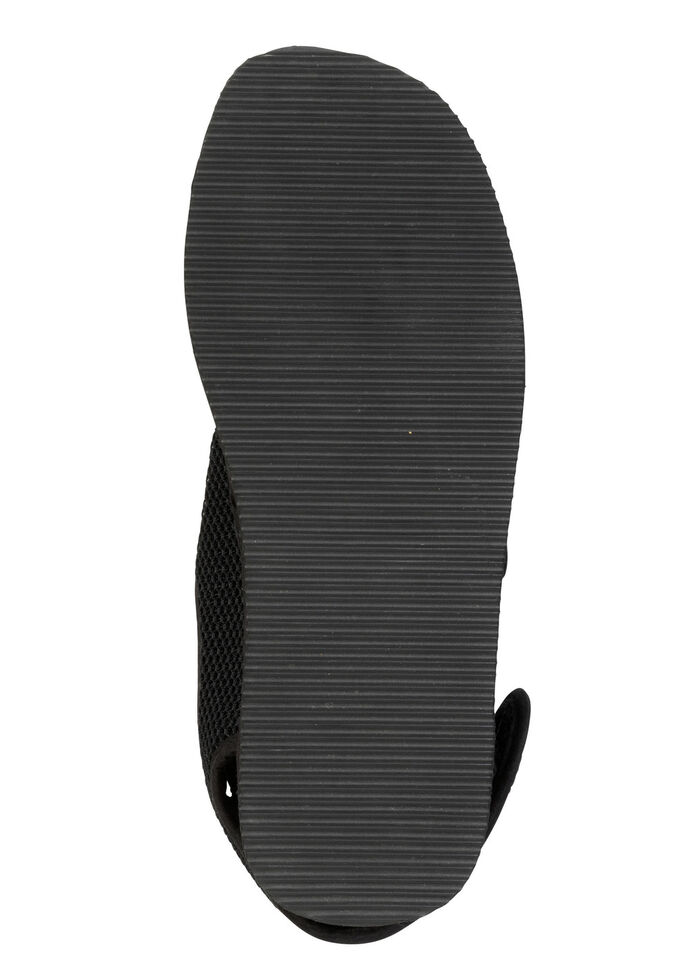 Bequeme Herren-Hausschuhe, mit Klettverschluss SCHWARZ