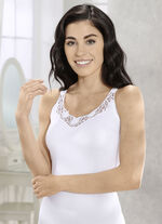 Laurina Zweierpack Hemden mit Stickereispitze  