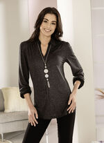 Poloshirt mit Kräuselung im Schulterbereich 