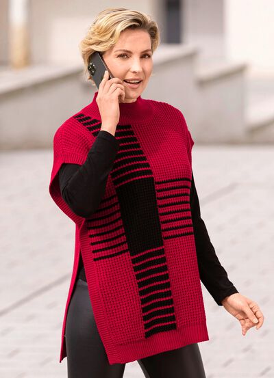 Pullunder in Waffelstruktur 