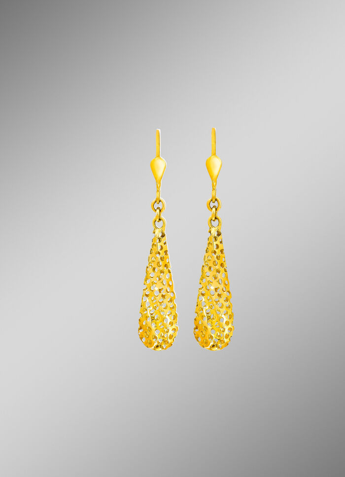 Ein toller Hingucker: gl&auml;nzende Ohrringe, durchbrochen 