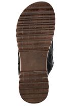 Gemini, stilvolle Damen-Pantoletten, Weite G, aus Leder SCHWARZ