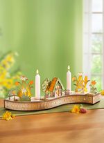 Geschwungener Kerzenhalter aus Holz 