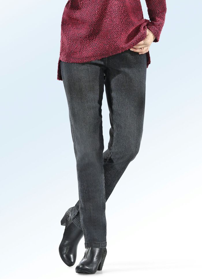 Jeansleggings mit dezenten Auswasch-Effekten ANTHRAZIT