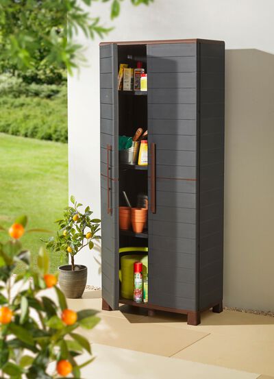 Gartenschrank &bdquo;Portofino Night&ldquo;, 2-t&uuml;rig 