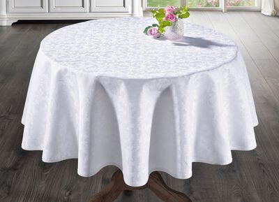 B&uuml;gelfreie Tischdecke mit Fleckschutz-Ausr&uuml;stung 