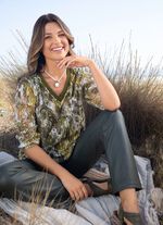 Shirt-Tunika mit V-Ausschnitt 