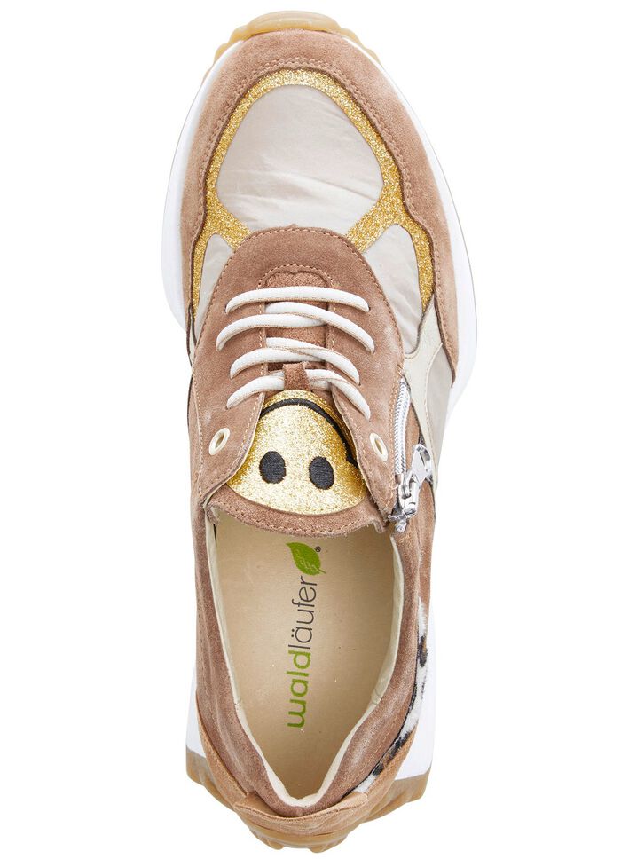 Waldl&auml;ufer Sneaker mit frecher Glitzer-Applikation 