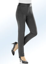 Hose in toller Fischgrat-Oprik SCHWARZ-GRAU