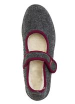 Spangenschuh aus weichem Filz GRAU