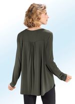 Shirt-Tunika mit rundem Halsausschnitt OLIV